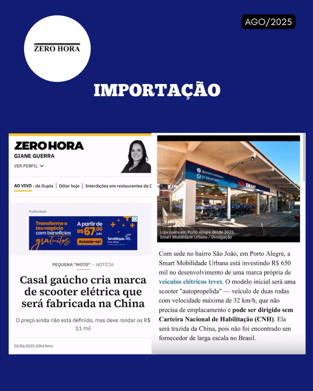 Matéria na mídia: Casal Gaúcho cria marca que será fabricada na China